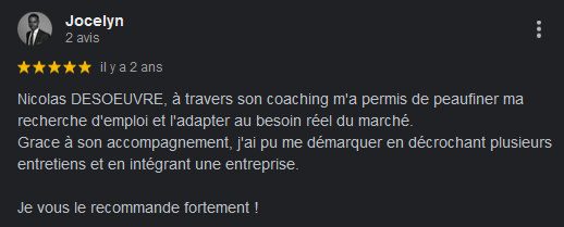 Nicolas Desoeuvre coach emploi